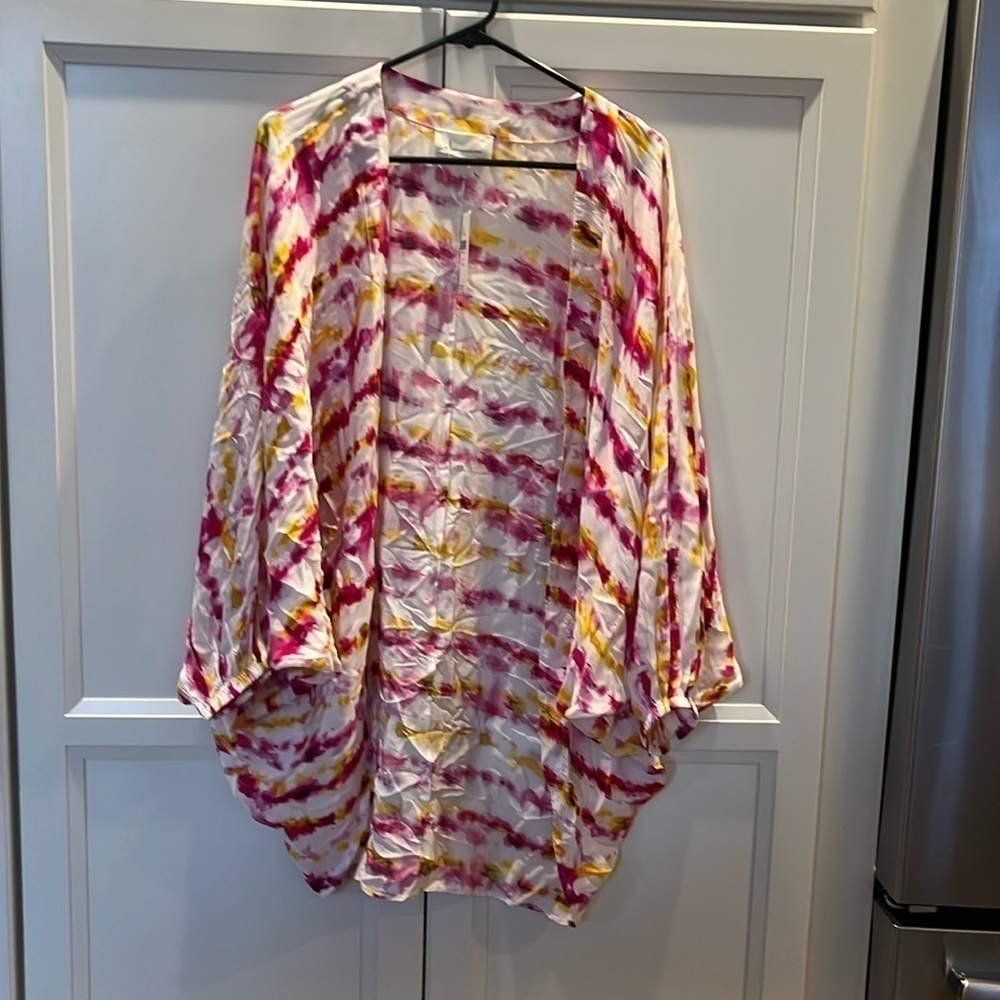 NWT ANTHROPOLOGIE | dyed kimono swim coverup one size - Picture 2 of 4